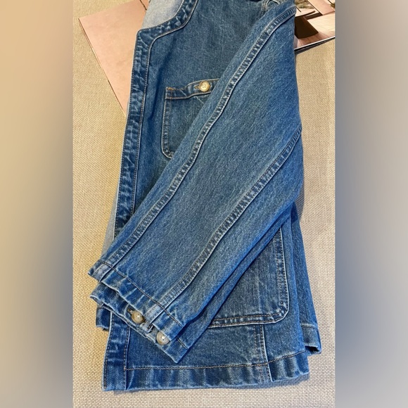 J. Crew Simone Relaxed Denim Jacket Open Front Collarless In Blue Size S - Picture 16 of 16